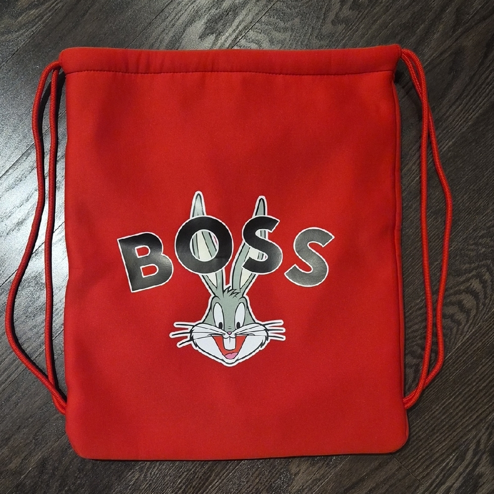 💯 Auth Hugo boss BOSS × Looney Tunes Drawstring Bag in Red